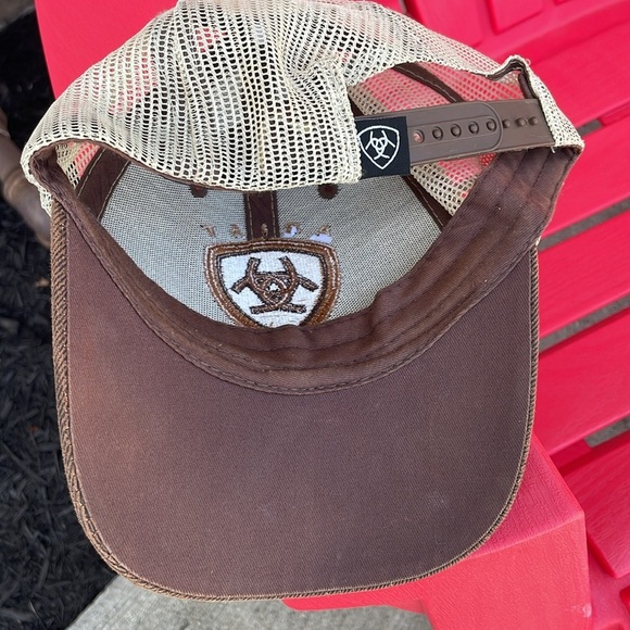 ARIAT Hat brown mesh adjustable trucker Cowboy Rodeo Unisex Western - Picture 2 of 3